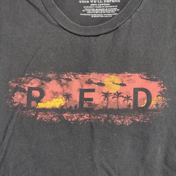 Grunt Style Men's R.E.D. T Shirt Black Size 3XL Remember Everyone Deployed - Picture 7 of 11